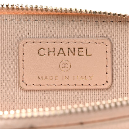 Chanel Caviar Quilted Zip Card Holder Wallet Light Beige 6 of 12