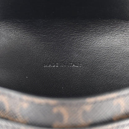 Celine Triomphe Canvas Lambskin Phone Pouch With Flap Black 7 of 11