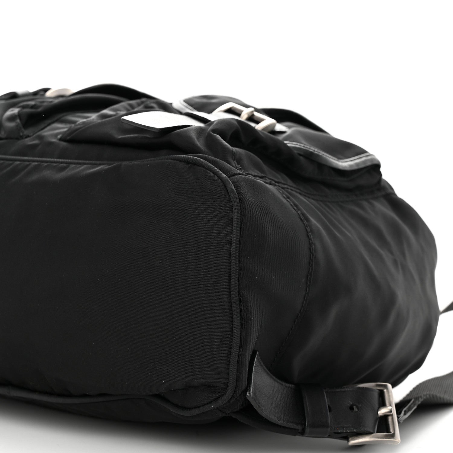 Prada Tessuto Nylon Calfskin Medium Backpack Black 10 of 12