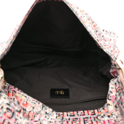 Fendi ENDI Zucchino Vitello Floral Studded Forever Mama Baguette Rosa Papaya Rosa Confetto 5 of 8