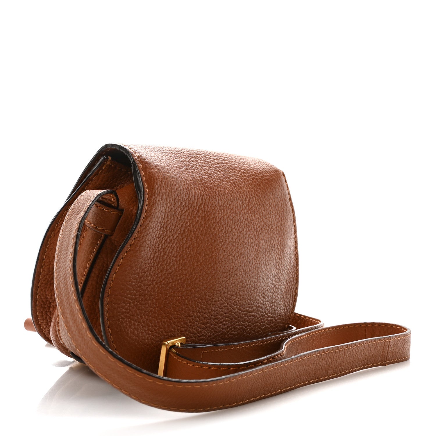 Chloe Calfskin Mini Marcie Round Crossbody Bag Tan 3 of 10