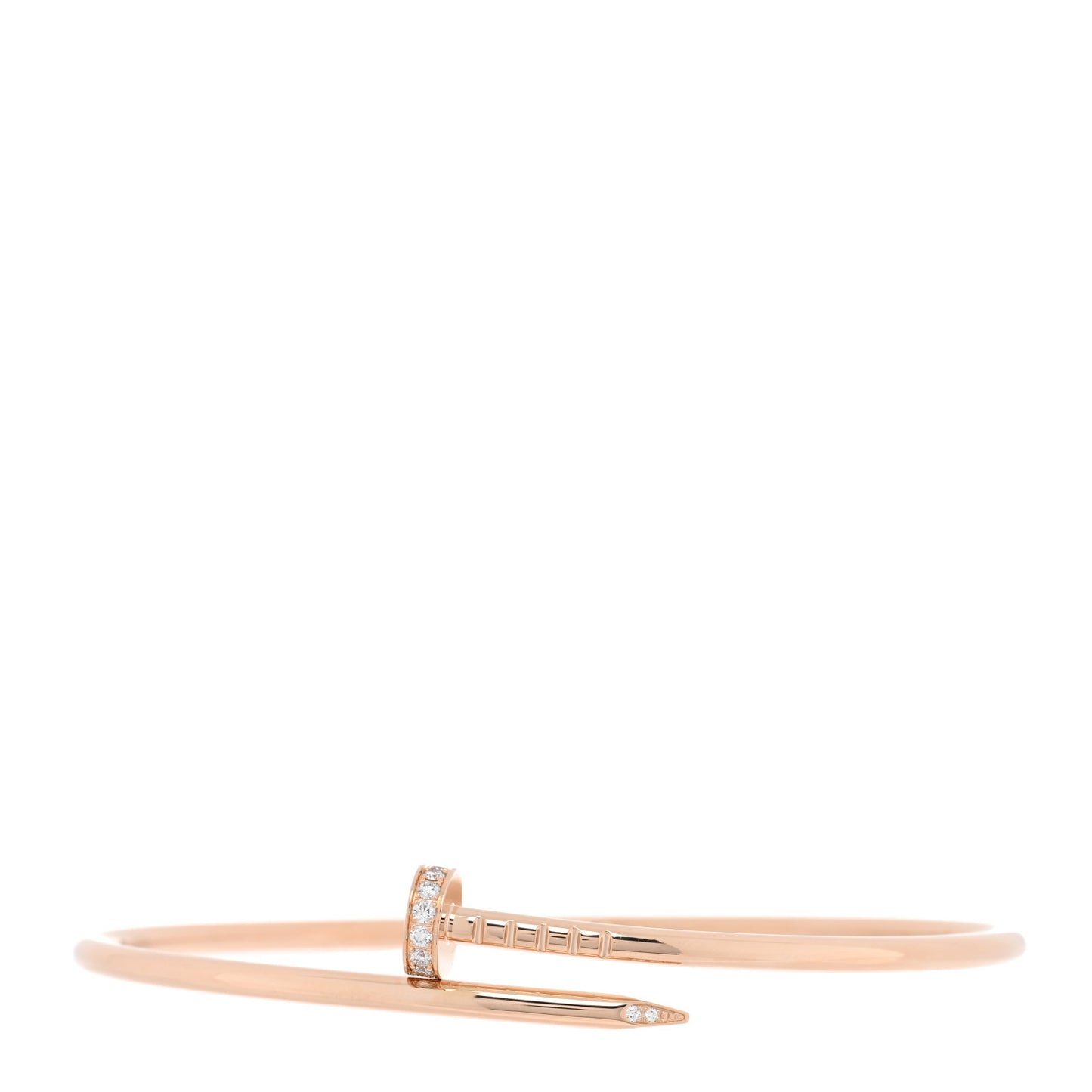 18K Pink Gold Diamond Small Juste Un Clou Bracelet 18