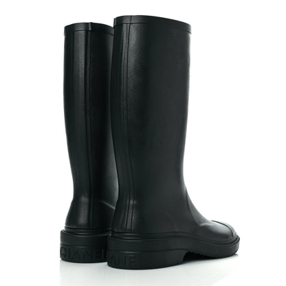 Chanel Caoutchouk CC High Boots 37 Black 4 of 8