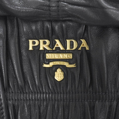 Prada Nappa Leather Gaufre Bauletto Nero Black 9 of 10