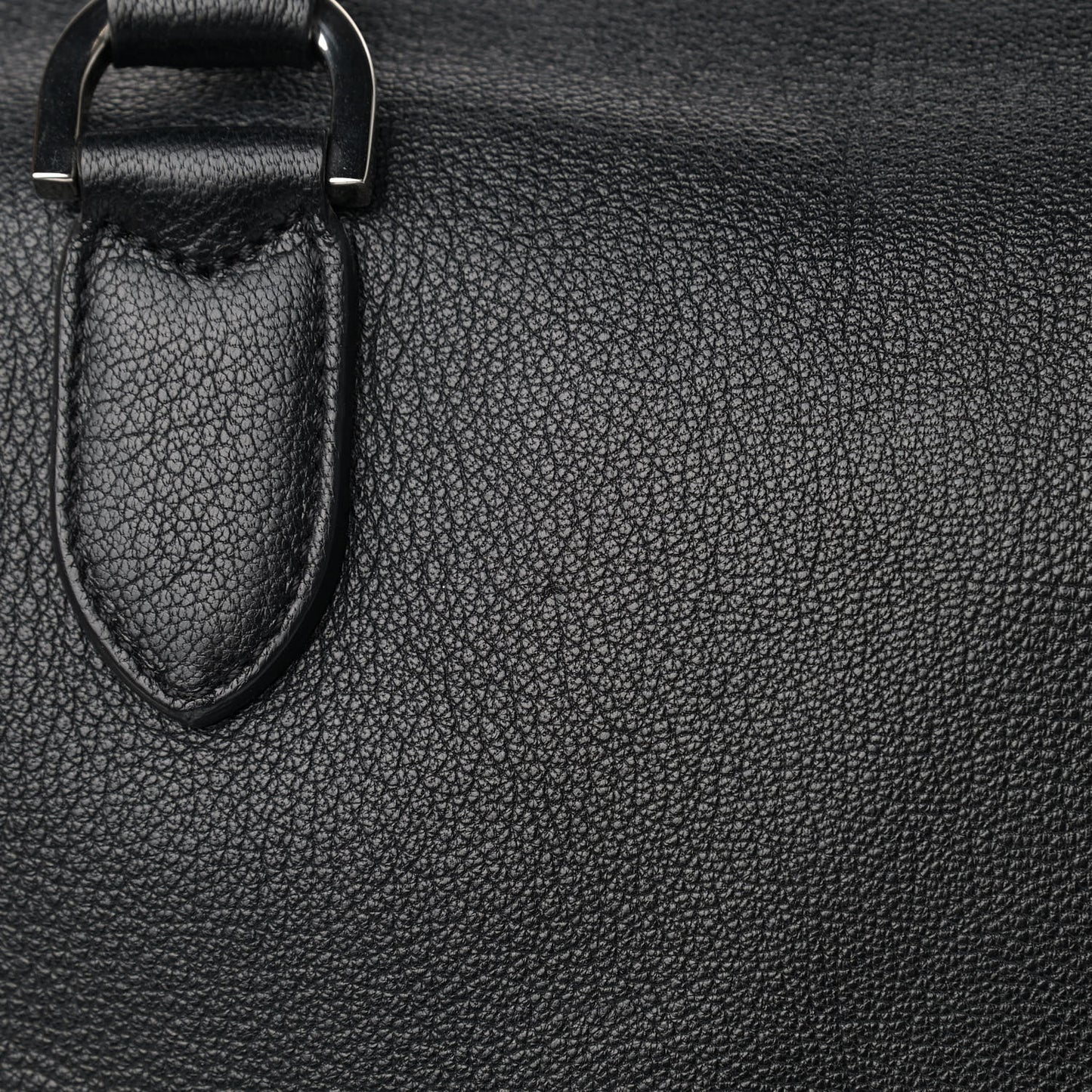Glossy Goatskin Medium Del Rey Satchel Black