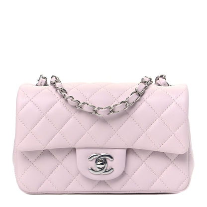 Chanel Lambskin Quilted Mini Rectangular Flap Light Purple 1 of 5