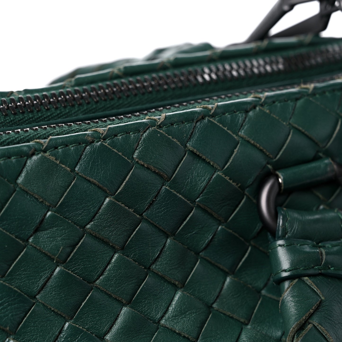 Nappa Intrecciato Convertible Tote Dark Green