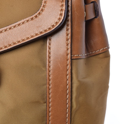Prada Tessuto Nylon Calfskin Shoulder Bag Brown 20 of 30