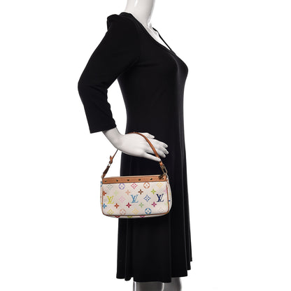Louis Vuitton Monogram Multicolor Pochette Accessories White 2 of 11