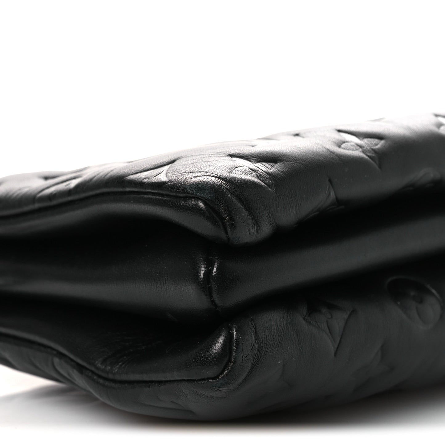 Lambskin Embossed Monogram Coussin PM Black