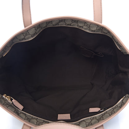 Gucci GG Supreme Monogram Medium Zippered Shopping Tote Pink 5 of 10