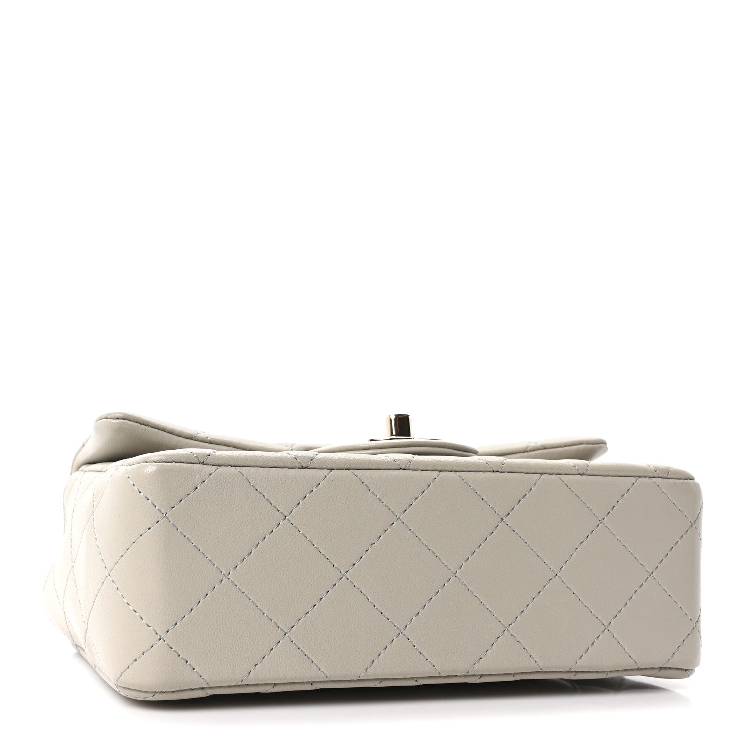 Chanel Lambskin Quilted Mini Rectangular Flap Grey 4 of 11