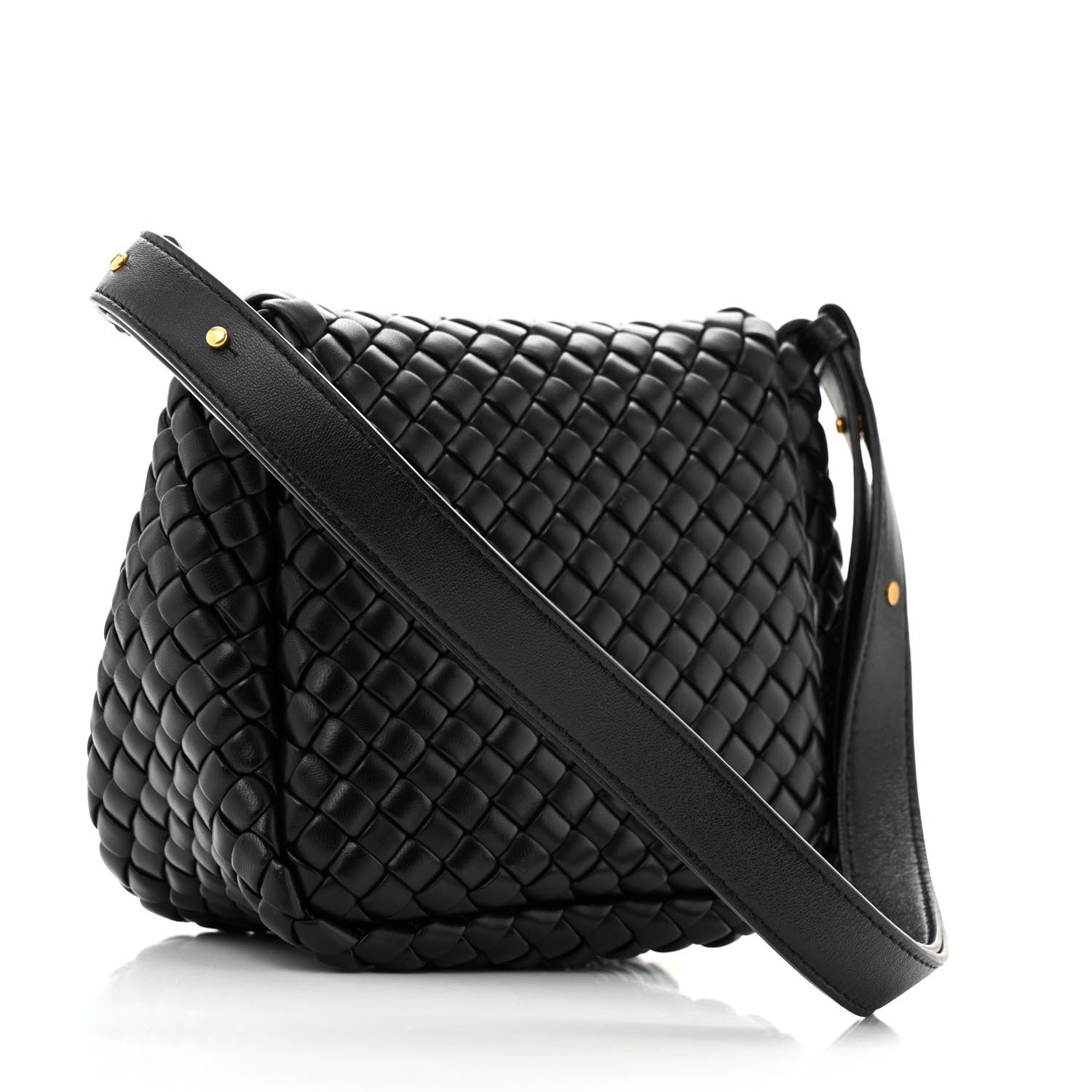 Bottega Veneta Nappa Intrecciato Mini Cobble Shoulder Bag Black 3 of 11