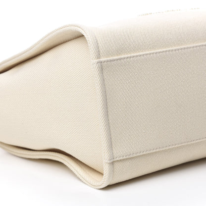 Chanel Canvas Pearl Medium Deauville Tote Ecru Beige 6 of 10