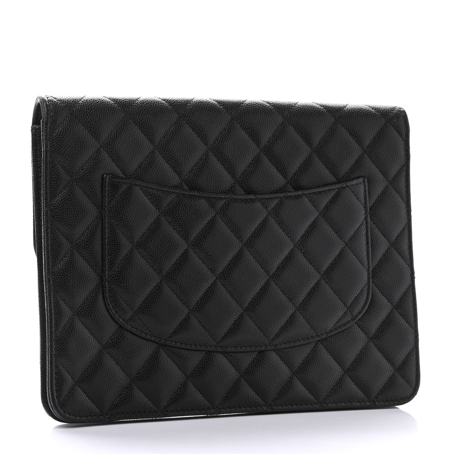 Chanel Caviar Quilted Square Flap Clutch Black 3 of 8