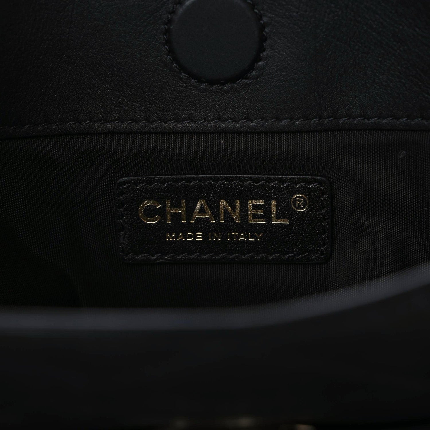 Chanel Calfskin Quilted Chain Flat Tote Black 9 of 9