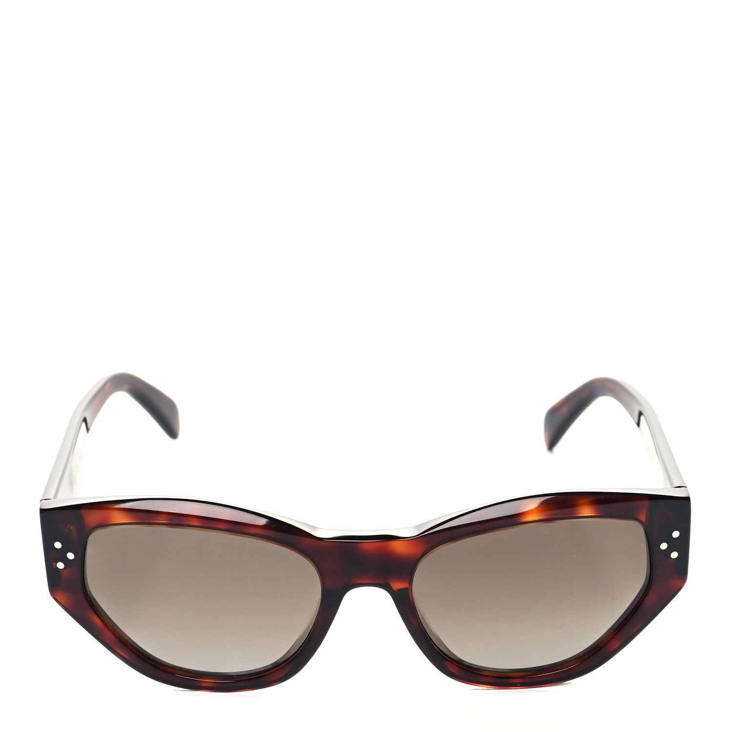 Celine Acetate Polarized Square Sunglasses CL40219I Havana 2 of 7