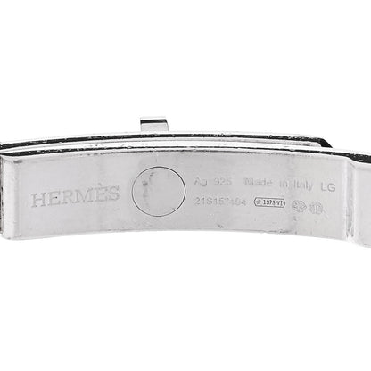 Hermes Sterling Silver TPM Kelly Gourmette Bracelet LG 3 of 4
