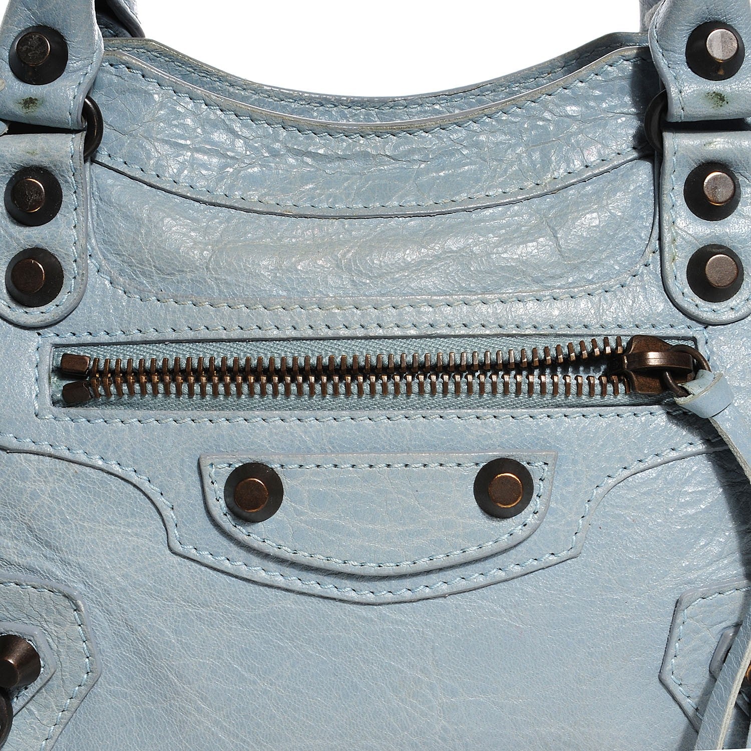 Balenciaga Agneau Classic Hardware Mini City Bleu Acier Ciel 11 of 20