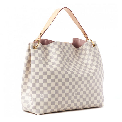 Louis Vuitton Damier Azur Graceful MM Rose Ballerine 3 of 10