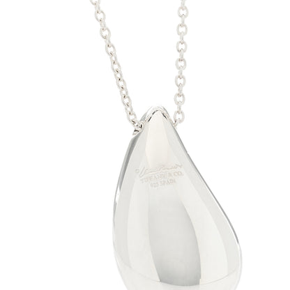 Tiffany Sterling Silver 22mm Elsa Peretti Teardrop Pendant Necklace 5 of 5