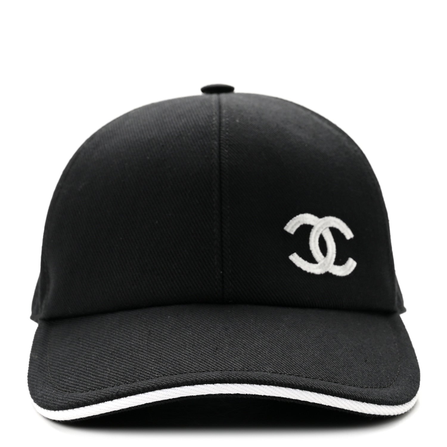 Chanel Cotton CC Cap Hat Black White 3 of 9