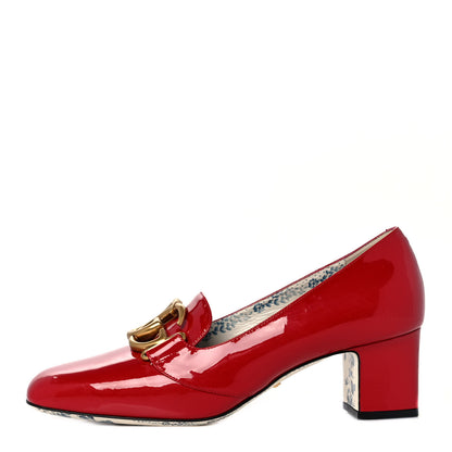 Gucci Vernice GG Victoire 55mm Loafer Pumps 36 Hibiscus Red 1 of 9