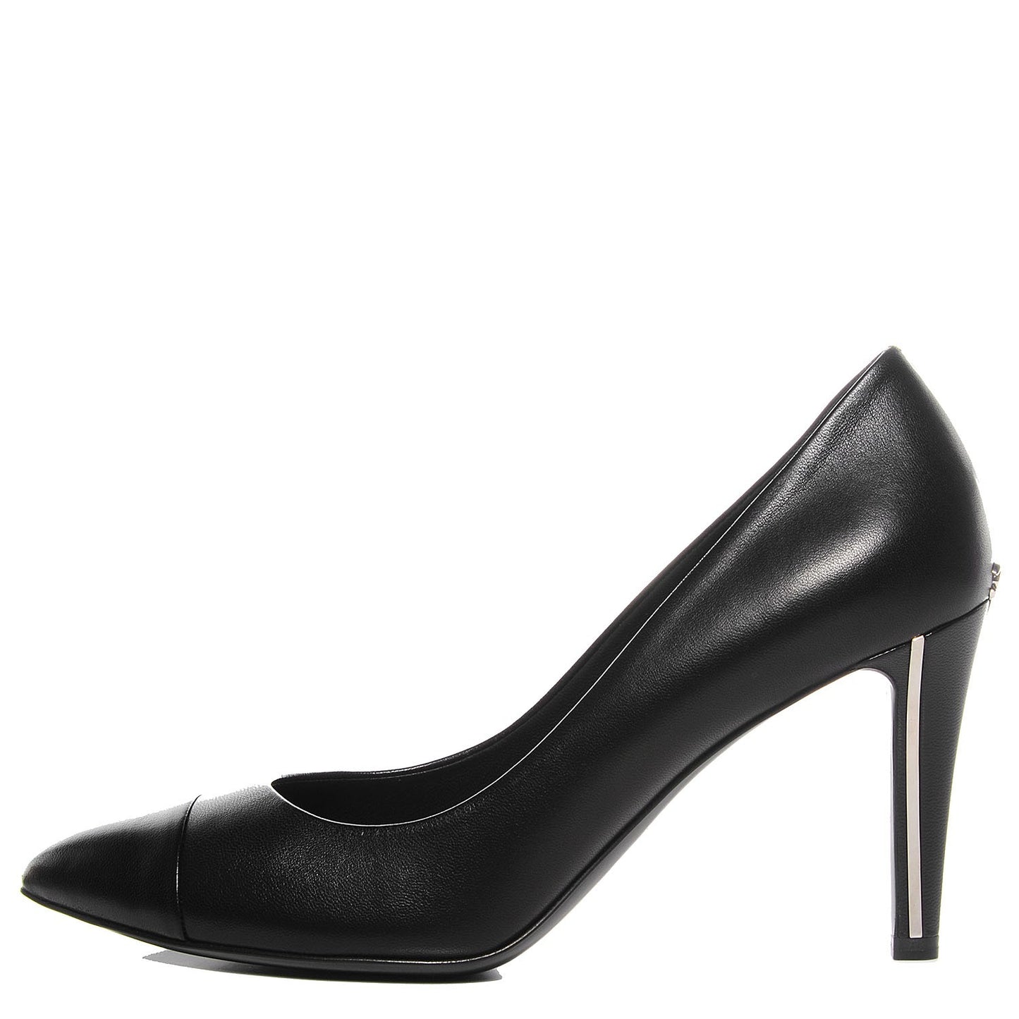 Lambskin Cap Toe CC Pumps 39 Black