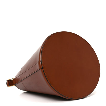 Celine Satinated Calfskin Maillon Triomphe Bucket Bag Tan 4 of 10
