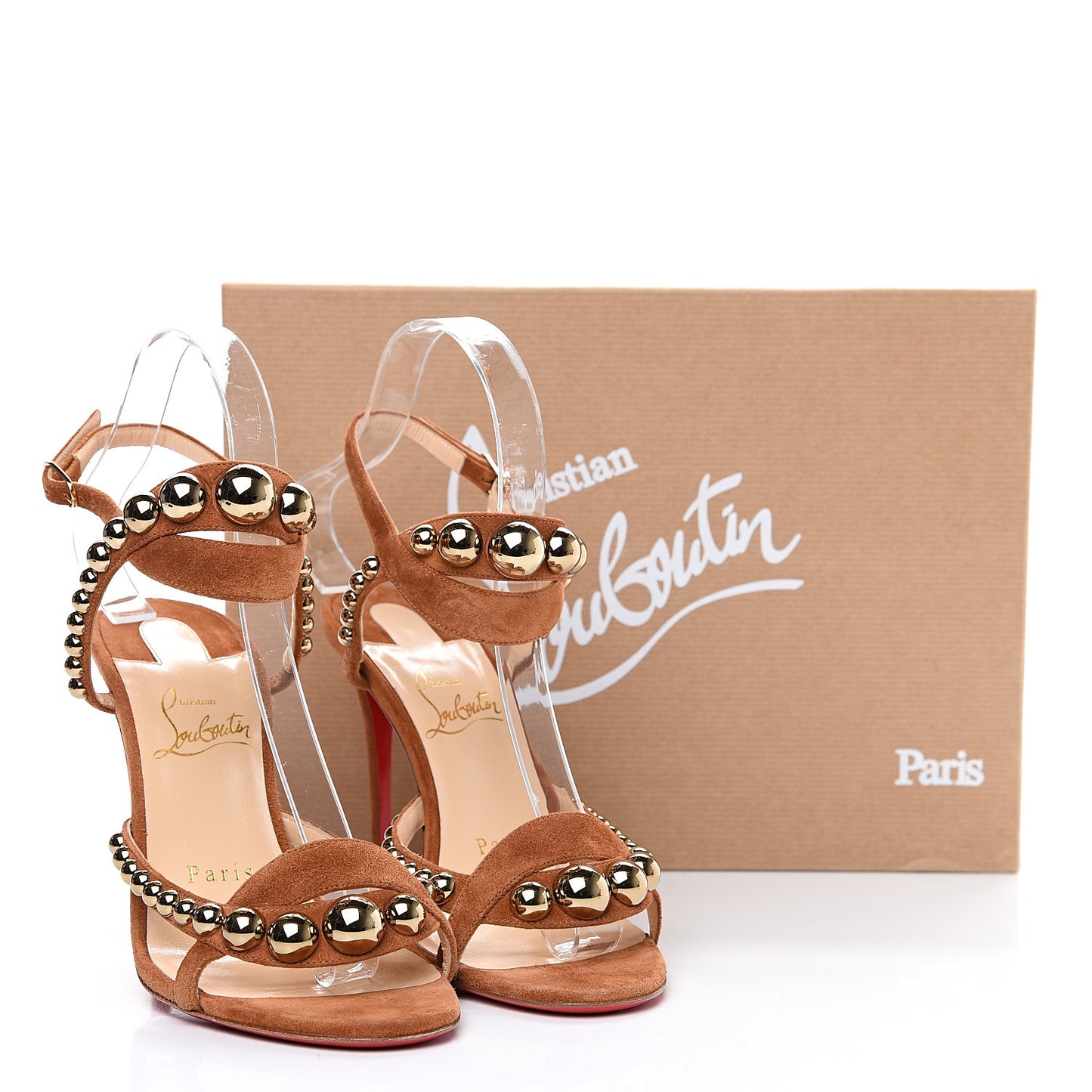 Veau Velours Galeria 100 Studded Pumps 36 Cannelle Bronze