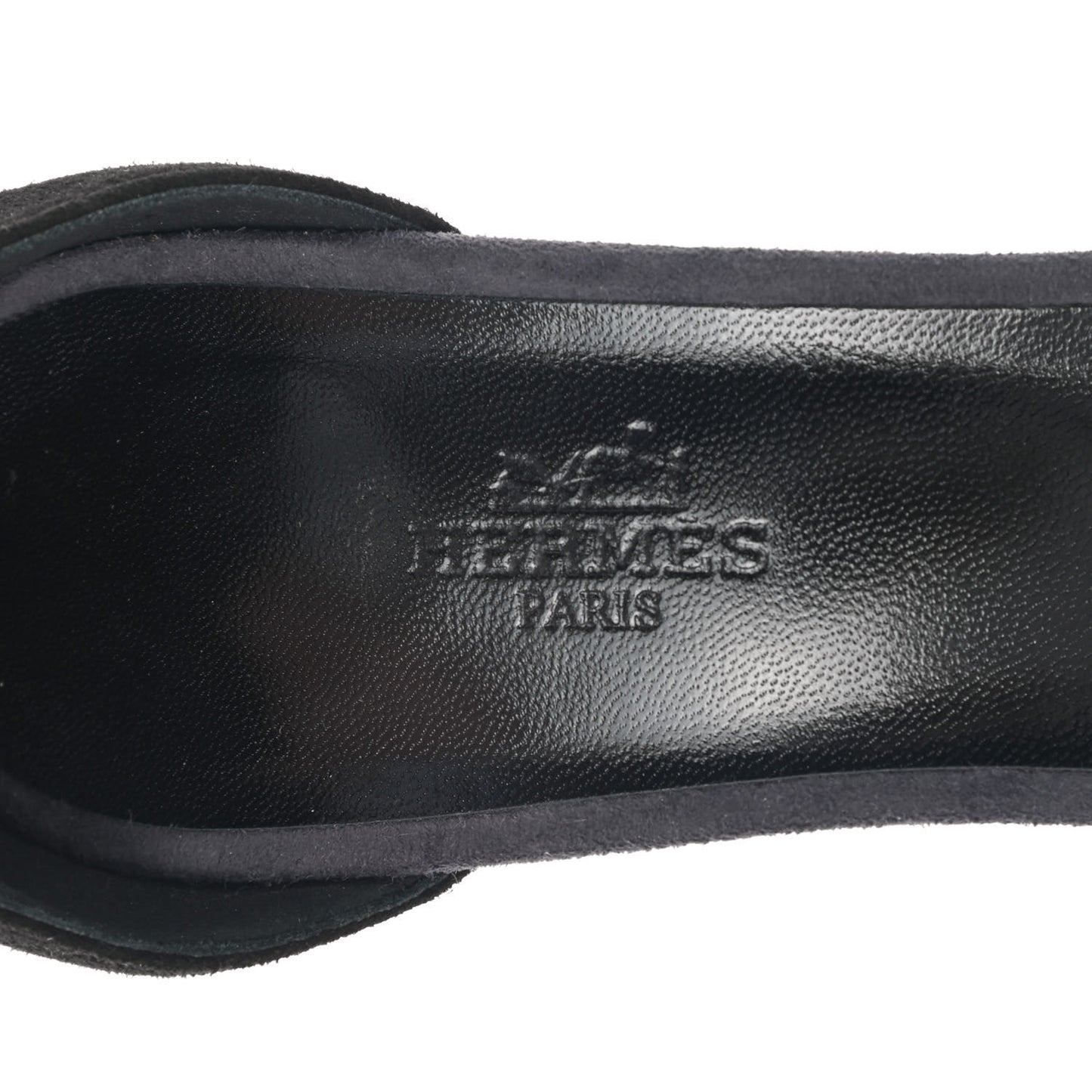 Suede Goatskin Crystal Premiere 105 Sandals 39 Black