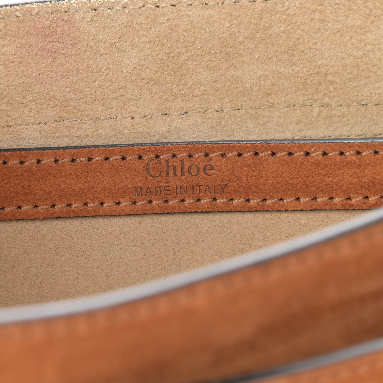 Chloe Suede Calfskin Braided Mini Hudson Shoulder Bag Caramel 6 of 11