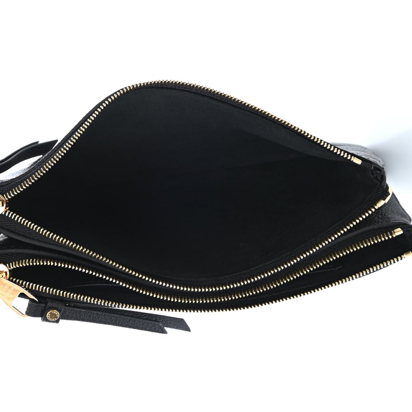 Empreinte Monogram Giant Double Zip Pochette Black Cream