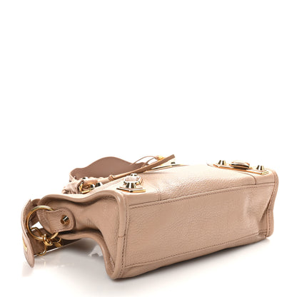 Balenciaga Chevre Gold Metallic Edge Hardware Mini City Rose Des Sables 4 of 10