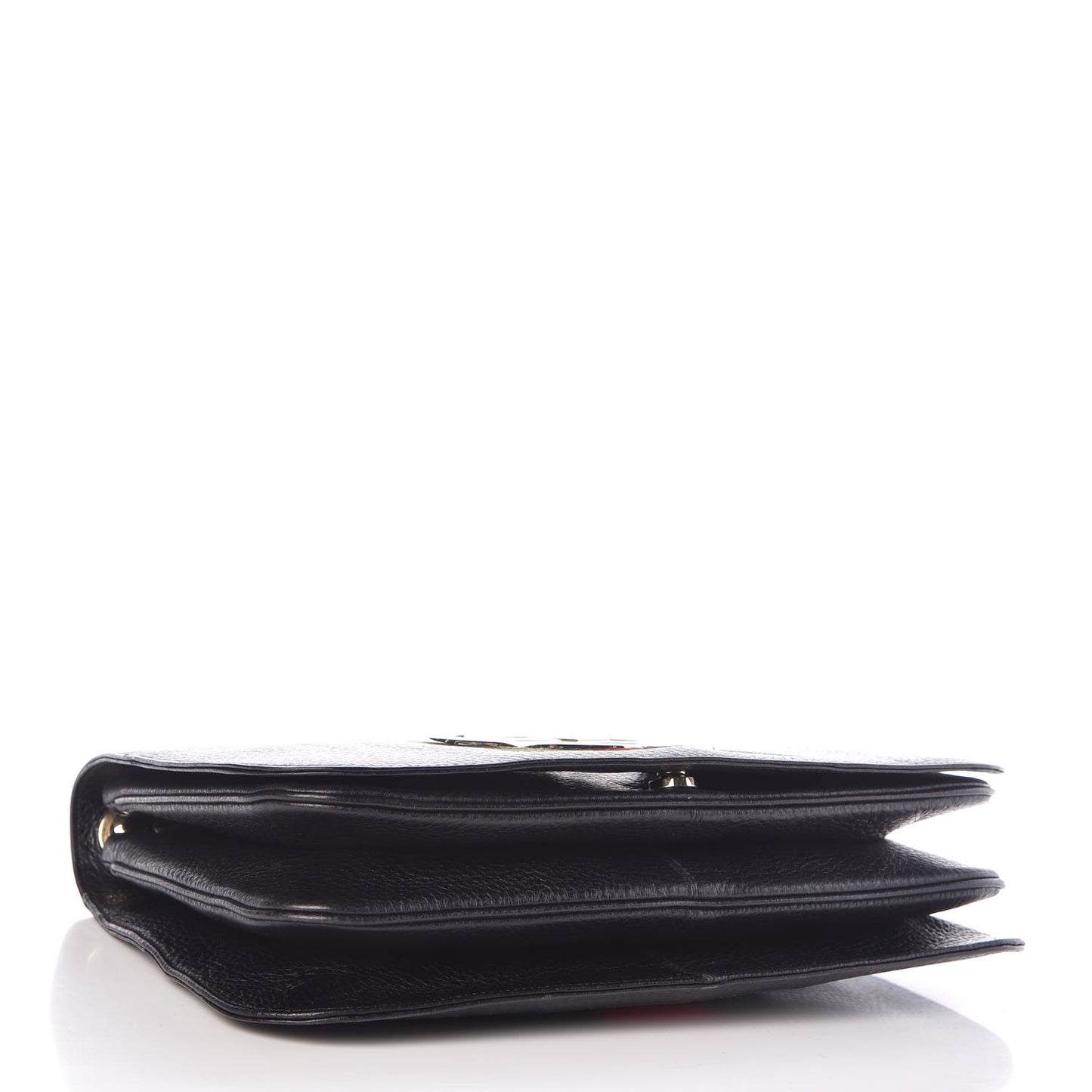 Pebbled Calfskin Web Blondie Hobo Black