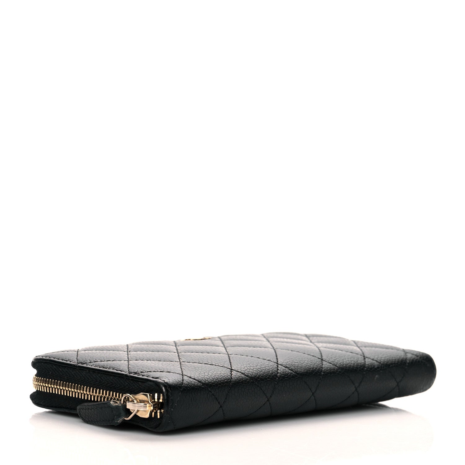 Chanel Caviar Quilted Large Gusset Zip Around Wallet Black 4 of 12