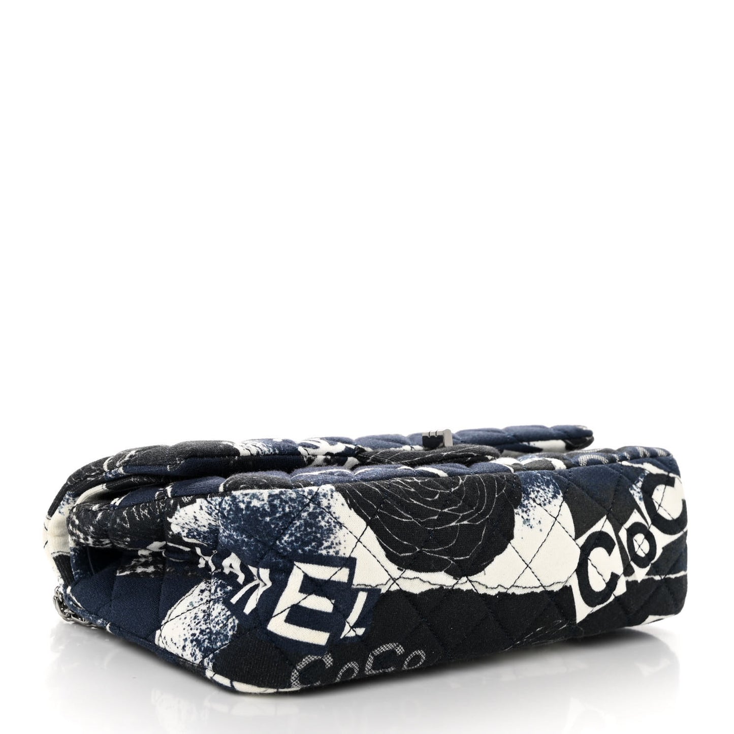 Jersey Quilted Camellia 2.55 Reissue 225 Flap Navy Blue