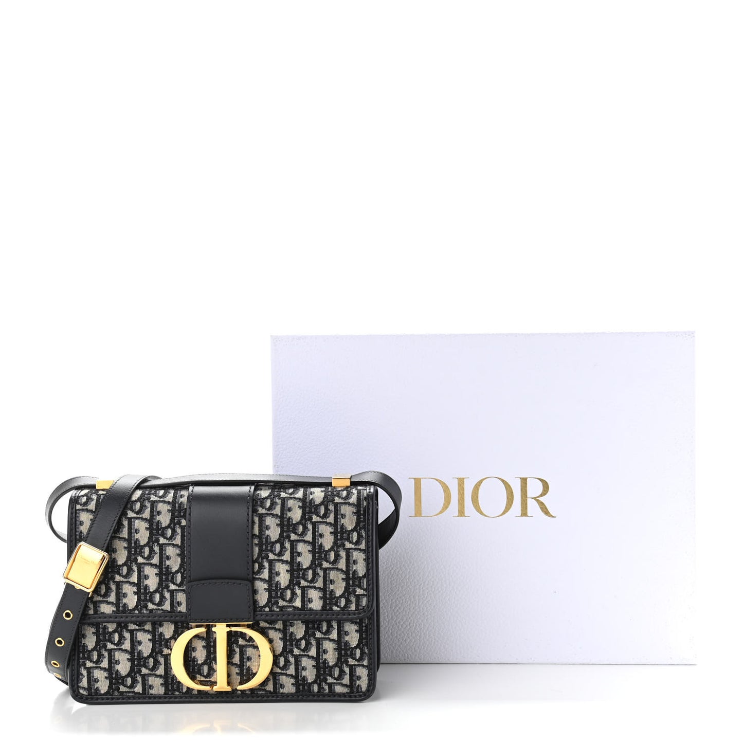Oblique 30 Montaigne Chain Flap Bag Blue