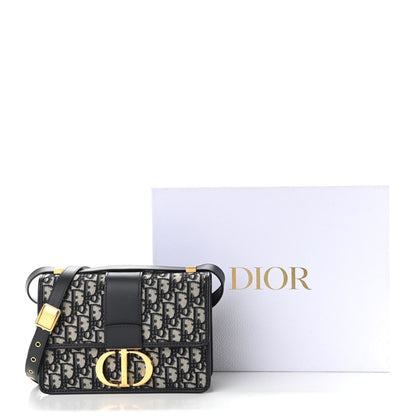 Christian Dior Oblique 30 Montaigne Chain Flap Bag Blue 9 of 9