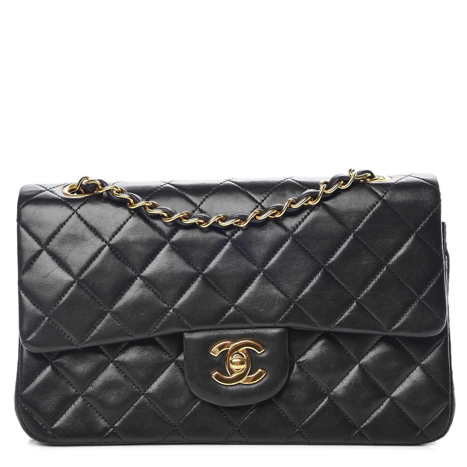 Chanel Lambskin Quilted Small Double Flap Black 1 of 13