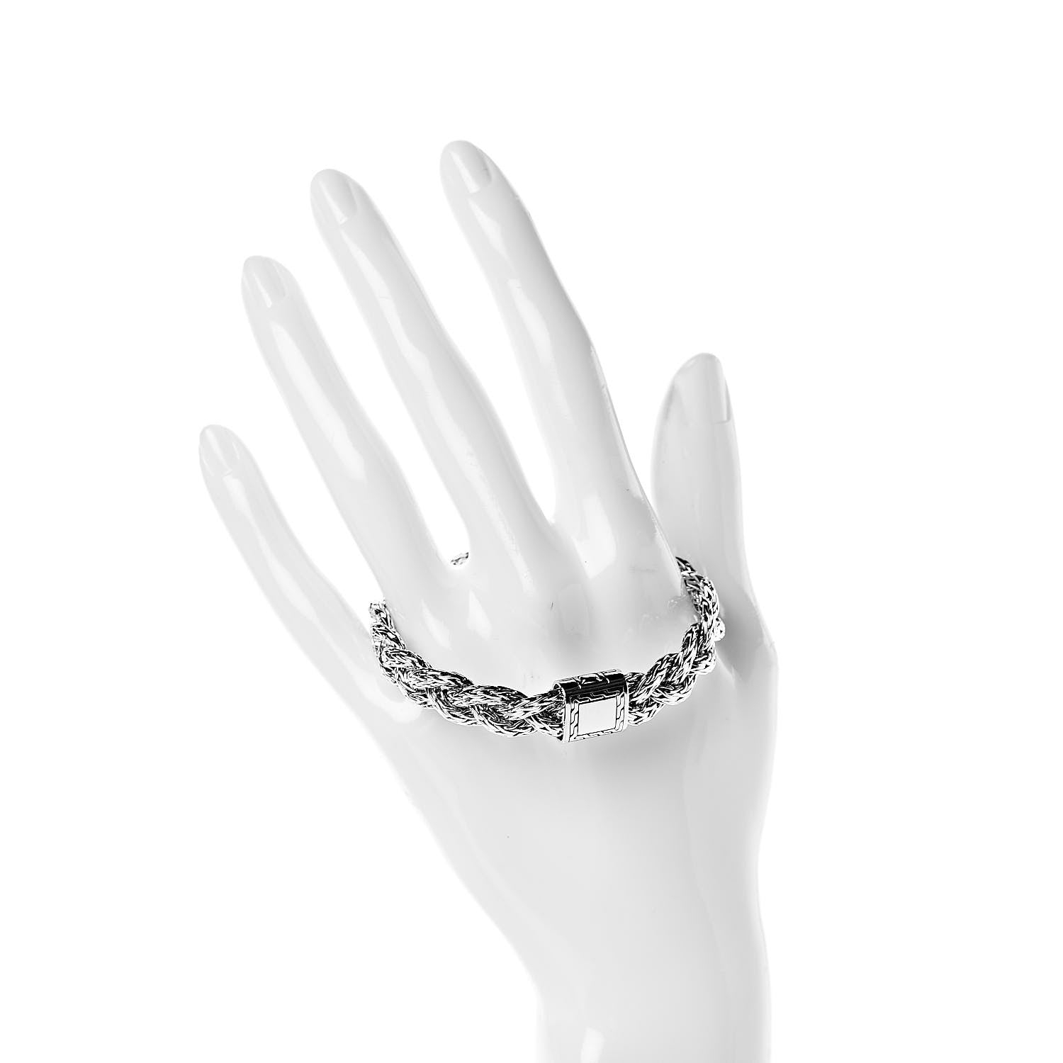 John Hardy Sterling Silver Braided Classic Chain Bracelet M 2 of 4