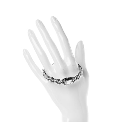 John Hardy Sterling Silver Braided Classic Chain Bracelet M 2 of 4