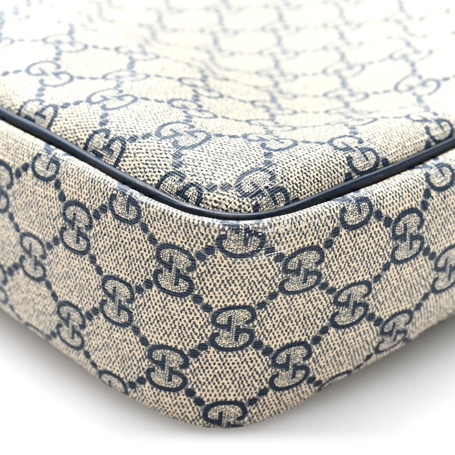 Gucci GG Plus Monogram Selleria Calfskin Medium Messenger Bag Beige Blue 9 of 9