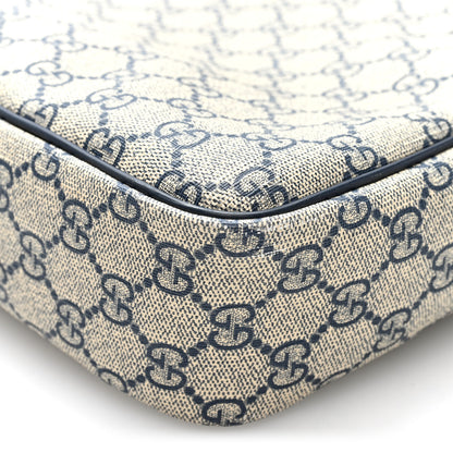 Gucci GG Plus Monogram Selleria Calfskin Medium Messenger Bag Beige Blue 9 of 9