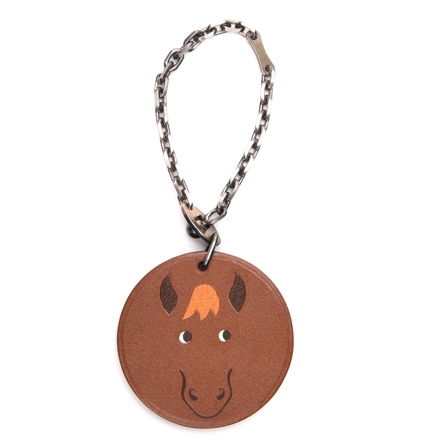 Hermes Barenia Horse Key Chain Fauve 1 of 5