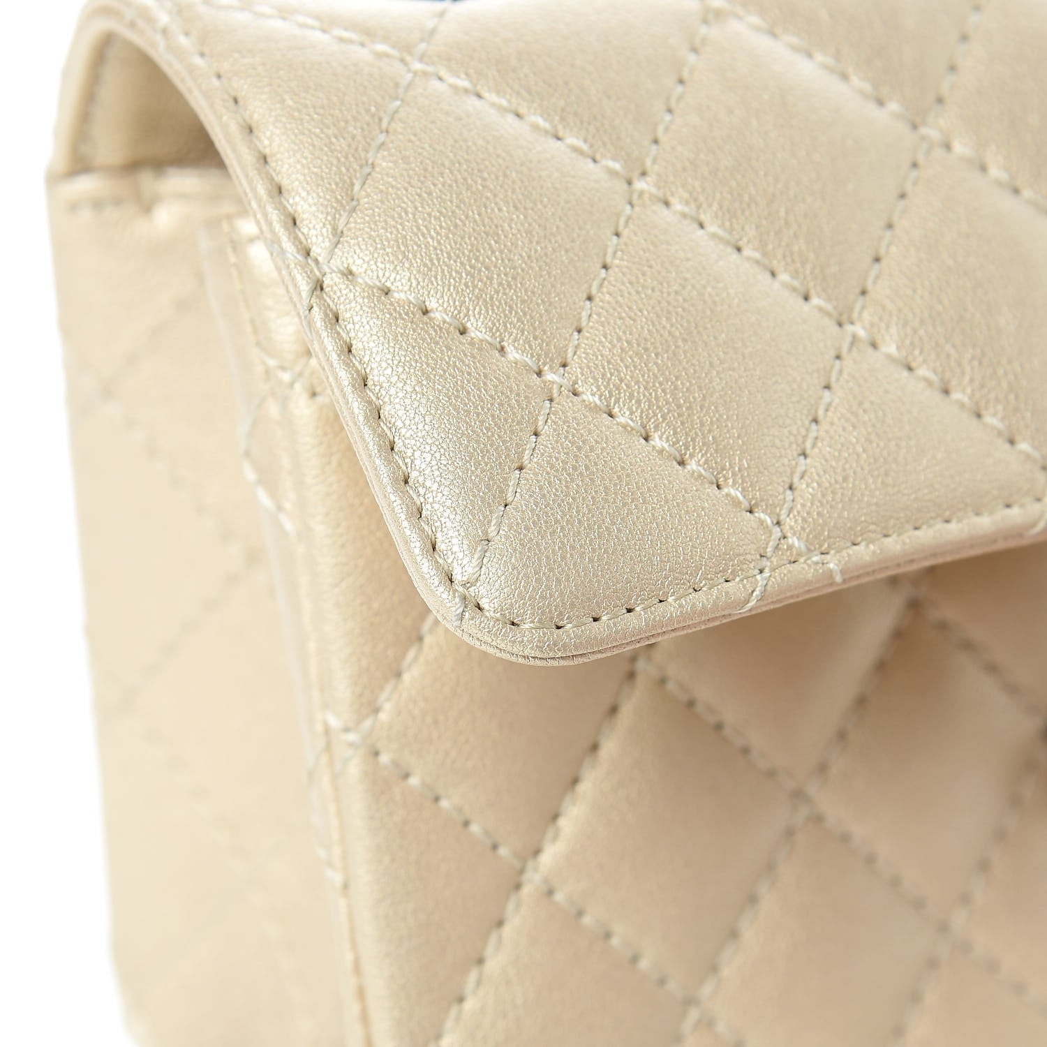 Chanel Metallic Sheepskin Quilted 2.55 Reissue Mini Flap Beige 11 of 12