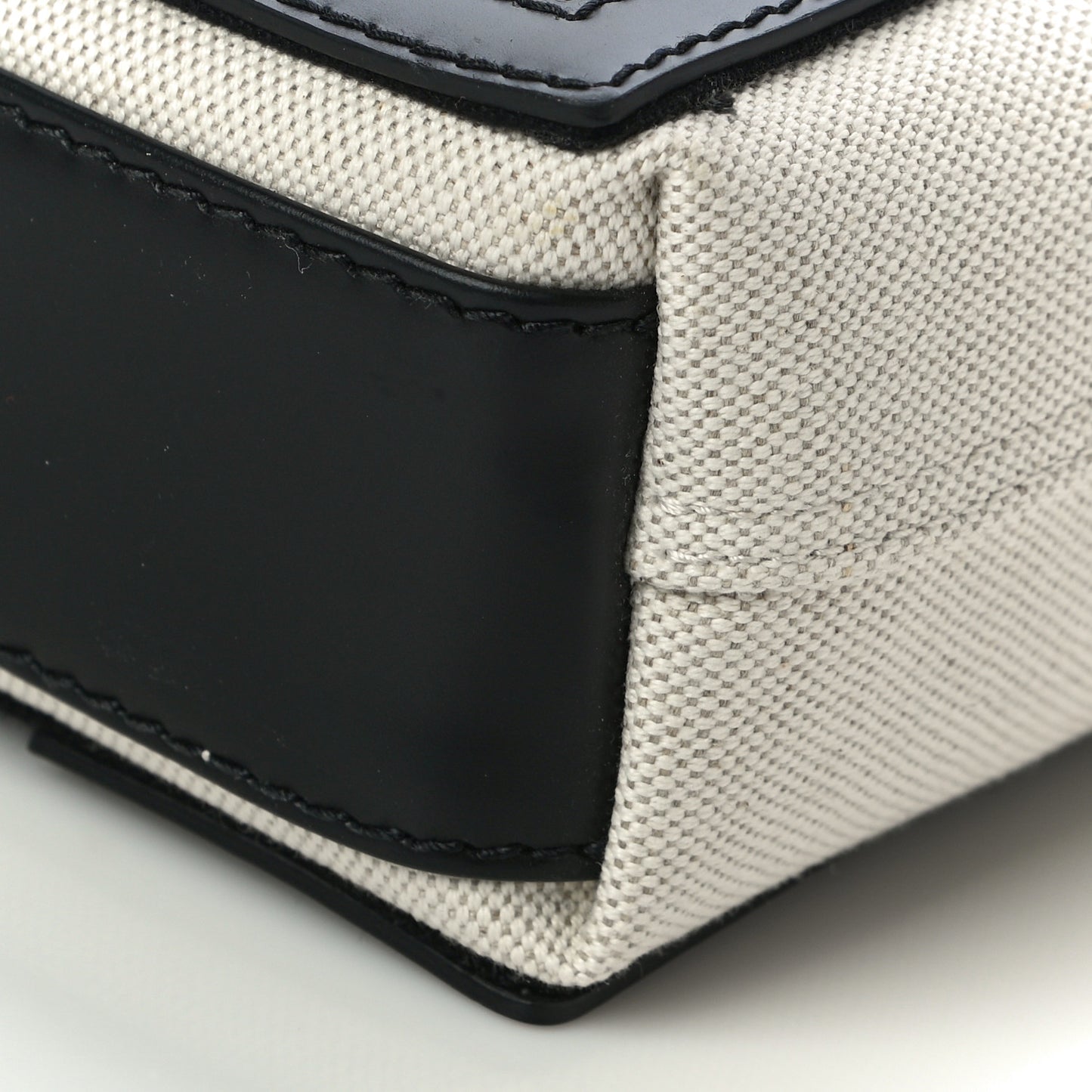Cotton Canvas Calfskin Navy Cabas XS Natural Black