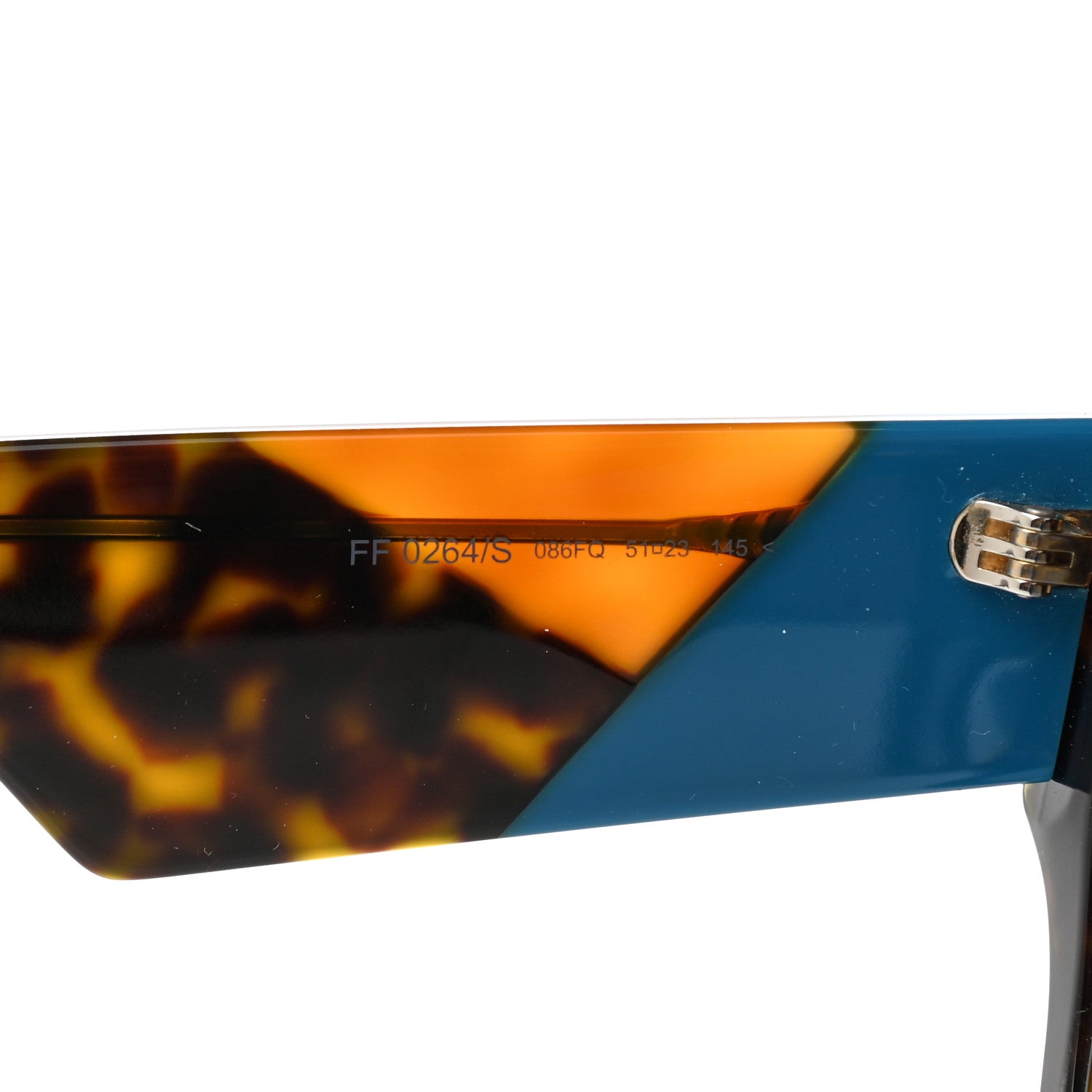 Fendi Acetate Facets Oversized Sunglasses FF 0264/S Havana 6 of 7