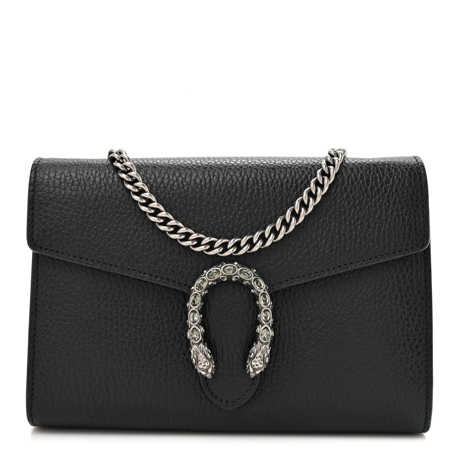 Gucci Calfskin Mini Dionysus Chain Wallet Black 1 of 11