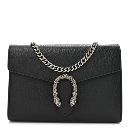 Gucci Calfskin Mini Dionysus Chain Wallet Black 1 of 11